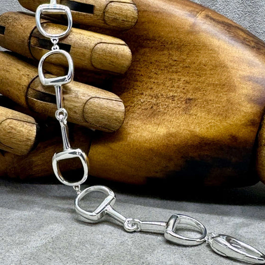 Classic Sterling Silver Snaffle Bracelet - Twelve Silver Trees