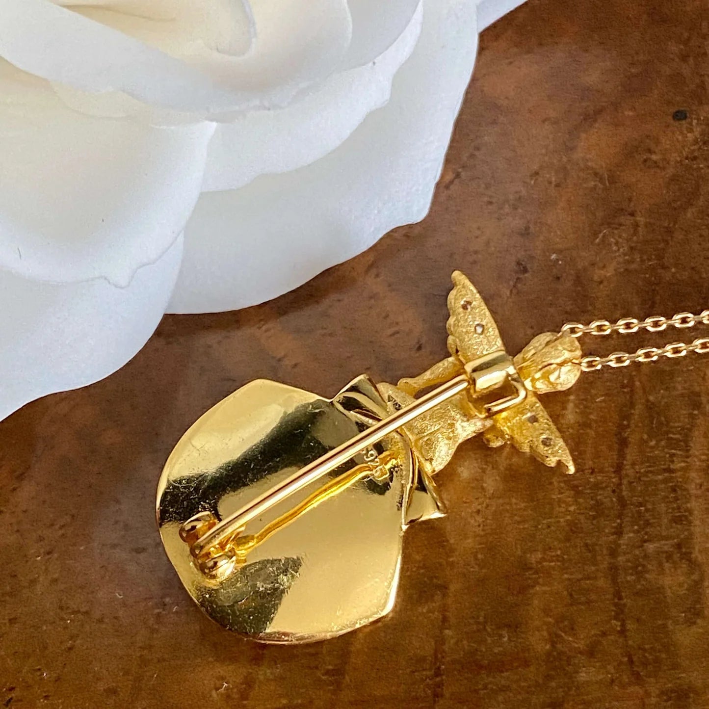 Renaissance Style Cherub Pendant, Brooch in Sterling Silver - Twelve Silver Trees