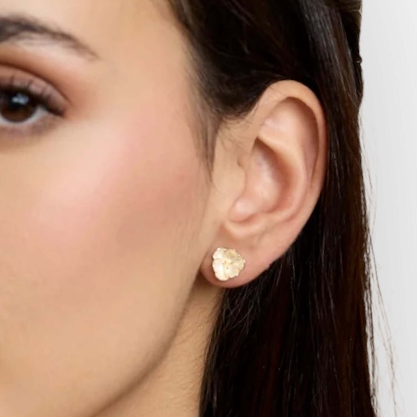 Buttercup Flower Sterling Silver Stud Earrings - Twelve Silver Trees