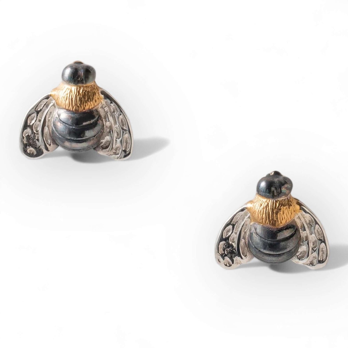 Sterling Silver Honeybee Earrings by Paula Bolton - Twelve Silver Trees