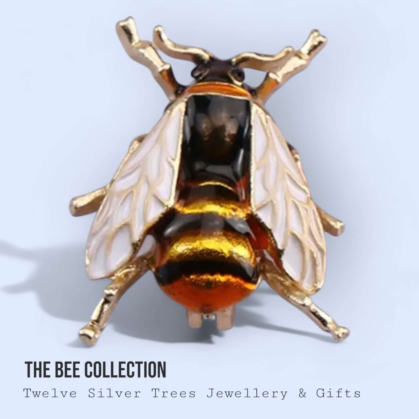 Enamel Honey Bee brooch - Twelve Silver Trees
