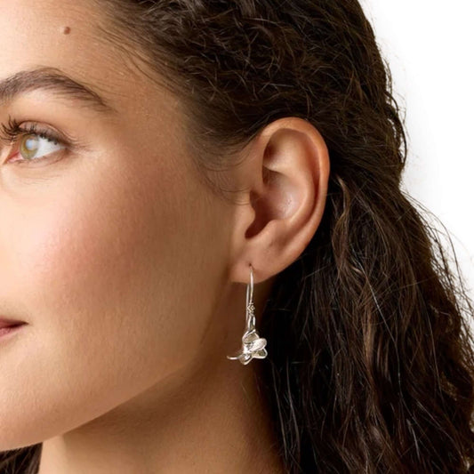 Statement Contemporary Bluebell Flower Earrings - Twelve Silver Trees