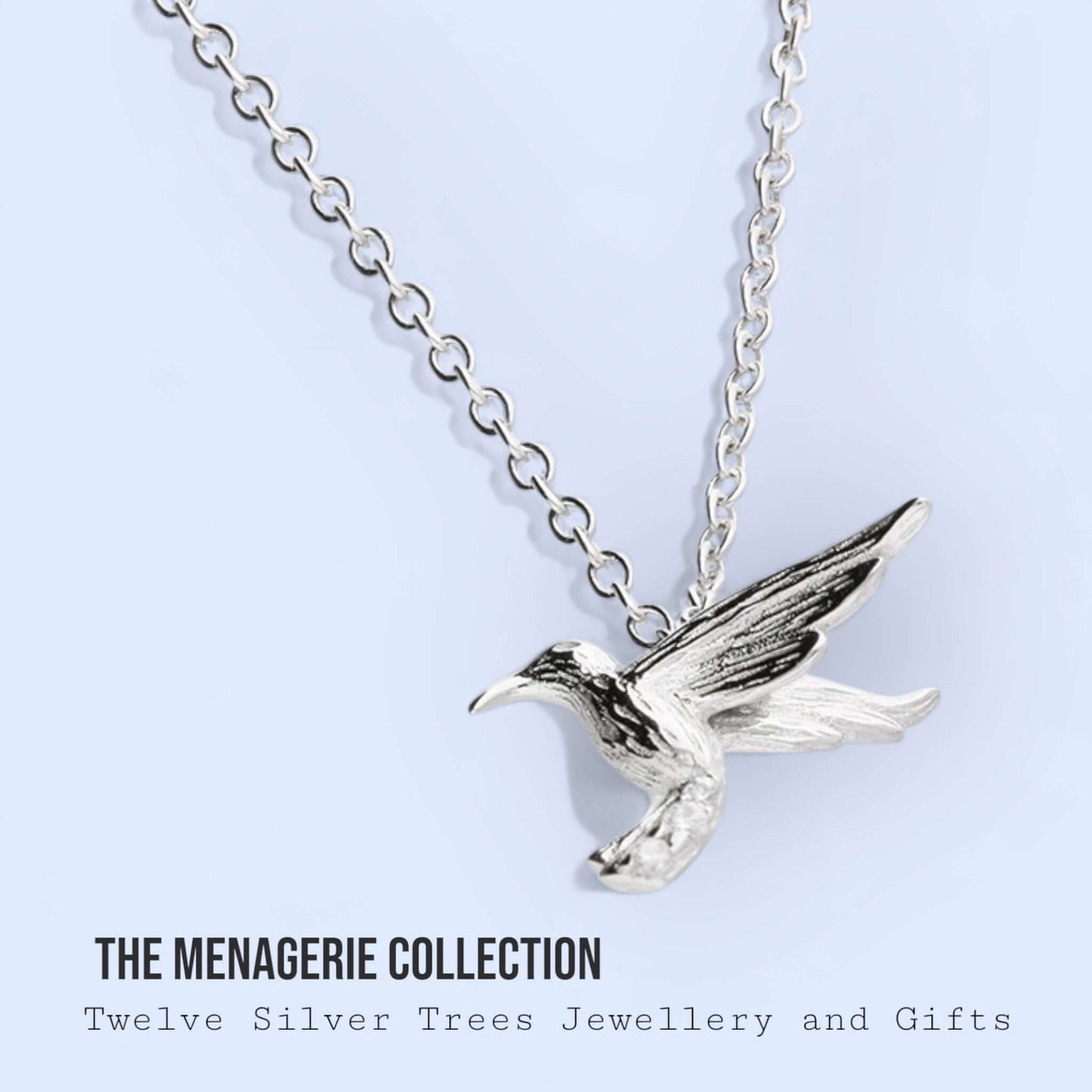 Sterling Silver Hummingbird Necklace - Twelve Silver Trees