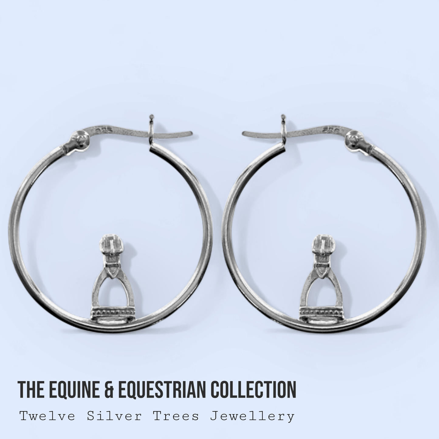 Sterling Silver Hoop Earrings With Stirrups - Twelve Silver Trees