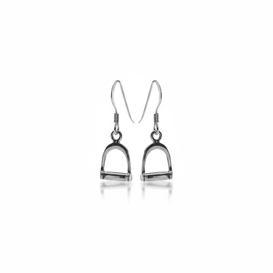 Sterling Silver Stirrup Earrings with Hook Fittings - Twelve Silver Trees