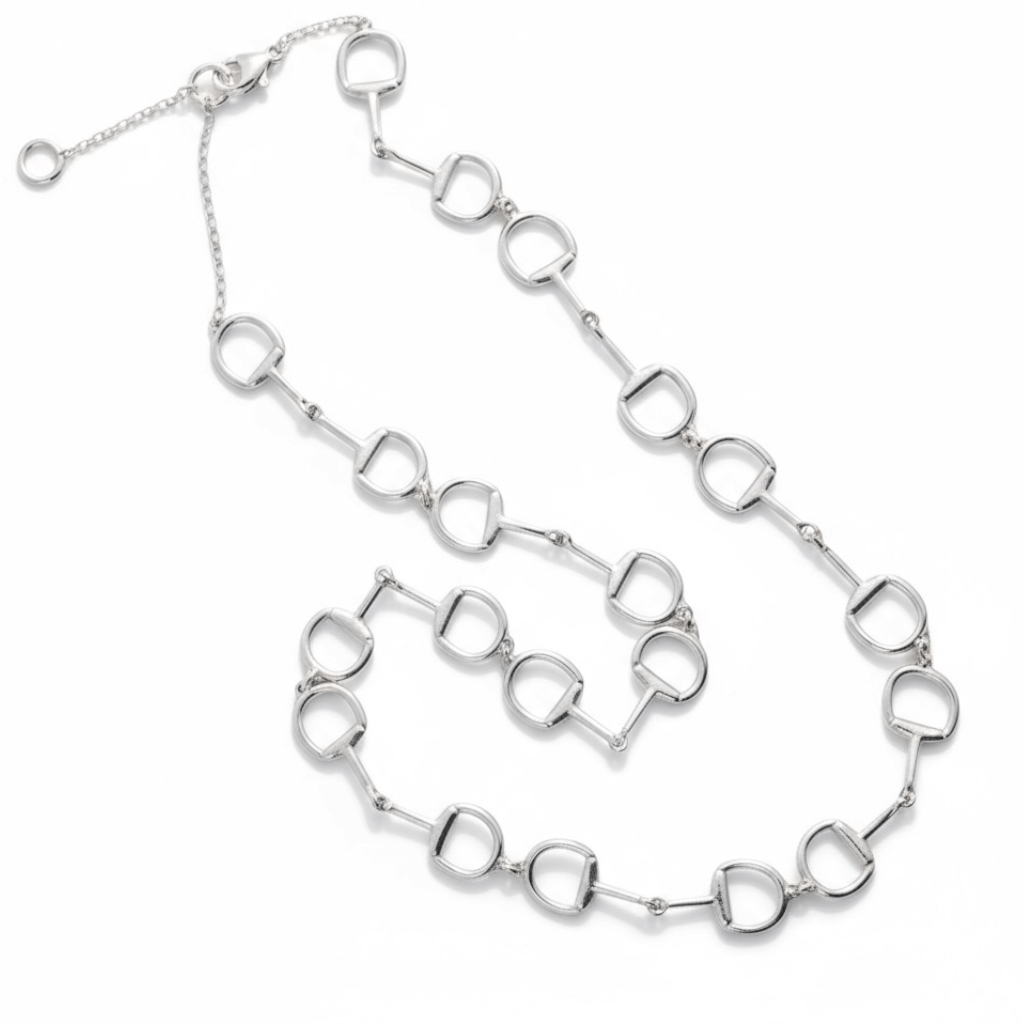 Continuous Snaffle Link Necklace - Large, Sterling Silver - Twelve Silver Trees