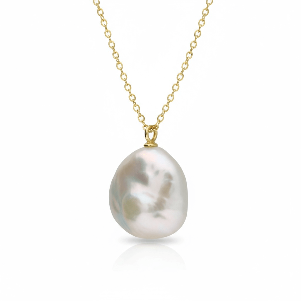 Baroque Freshwater Pearl Necklace – Sterling Silver & 14ct Gold Vermeil - Twelve Silver Trees
