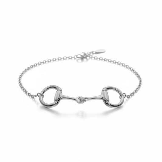 Sterling Silver Classic Eggbutt Snaffle Bracelet - Twelve Silver Trees