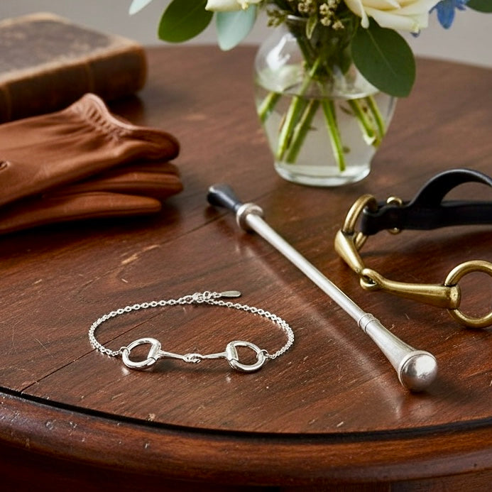 Sterling Silver Classic Eggbutt Snaffle Bracelet - Twelve Silver Trees