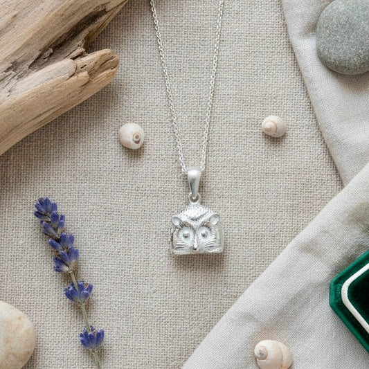 Sterling Silver Hedgehog Pendant Necklace - Twelve Silver Trees