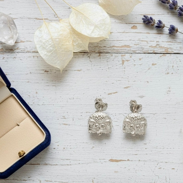 Sterling Silver Hedgehog Stud Earrings - Twelve Silver Trees