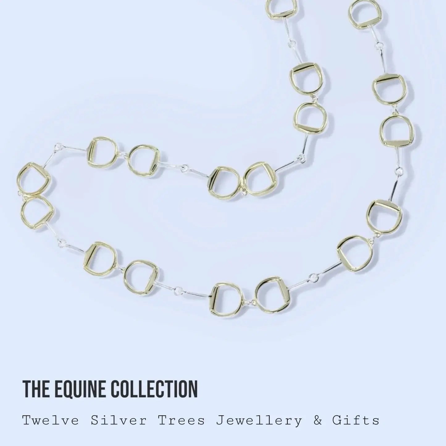 Signature Sterling Silver & 18ct Gold Snaffle Necklace - Twelve Silver Trees