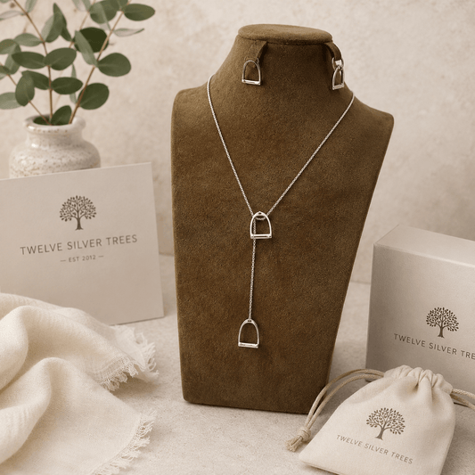 Sterling Silver Loop Through Stirrup Necklace – Large - Twelve Silver Trees