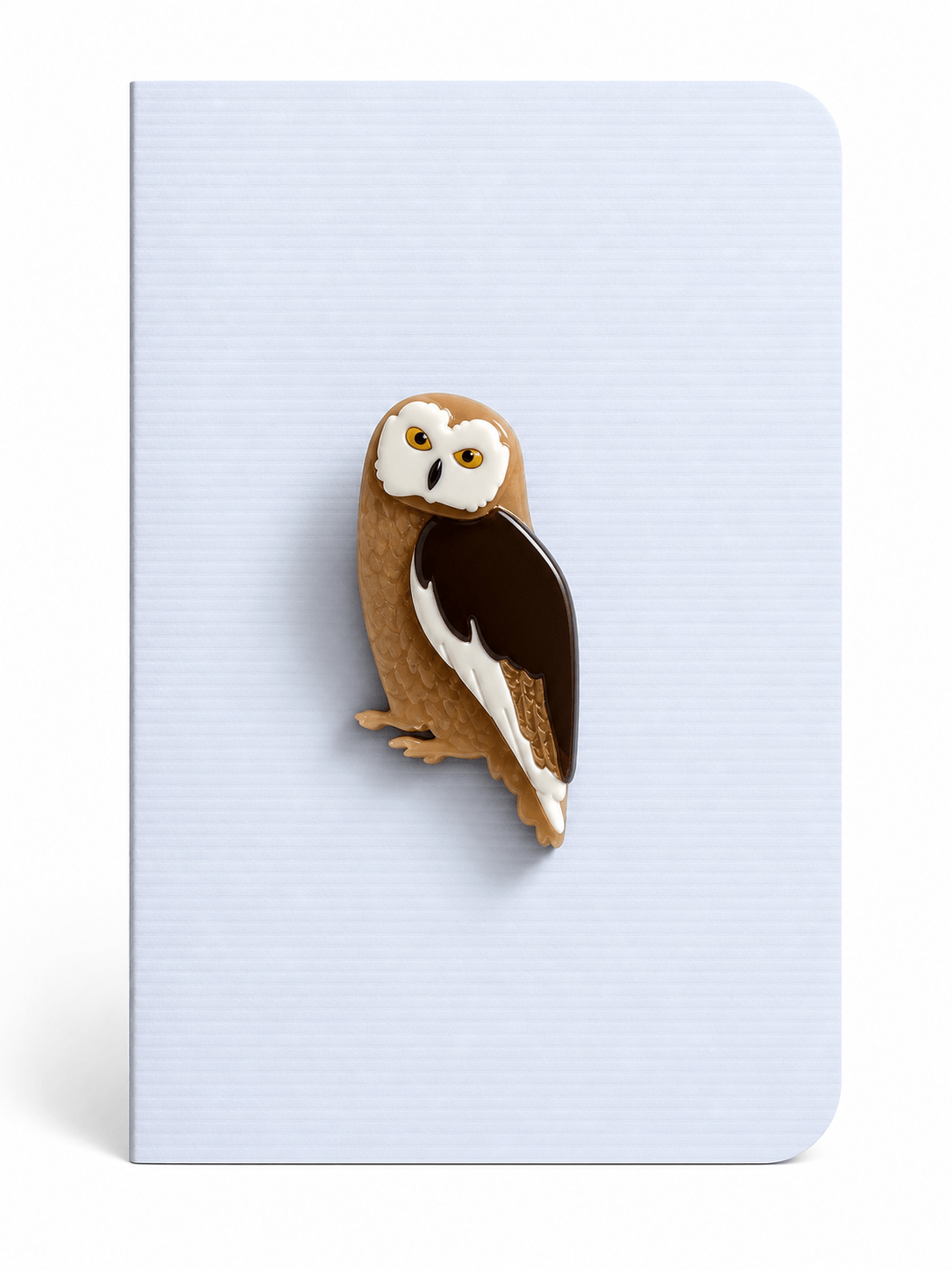 Owl Keepsake Brooch Card – Blank Greeting Card with Removable Pin - Twelve Silver Trees