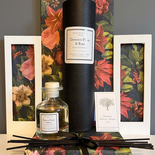 Handmade Damson, Plum & Rose Luxury Reed Diffuser - Twelve Silver Trees