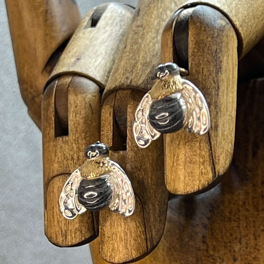 Sterling Silver Honeybee Earrings by Paula Bolton - Twelve Silver Trees
