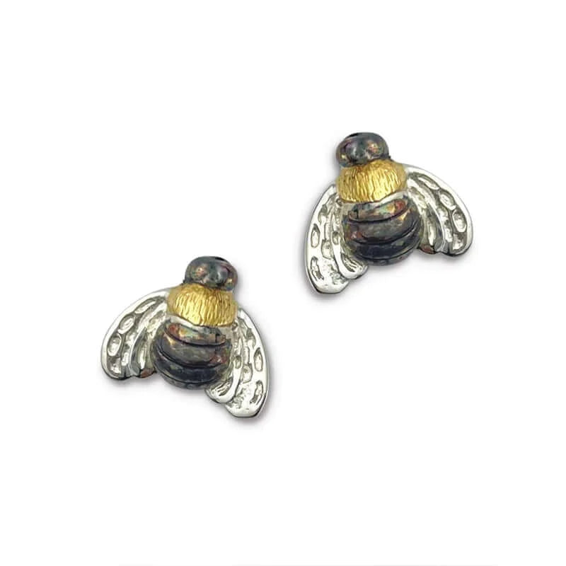 Sterling Silver Honeybee Earrings by Paula Bolton - Twelve Silver Trees