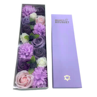 Soap Flower Gift Box - Lavender Rose & Carnation