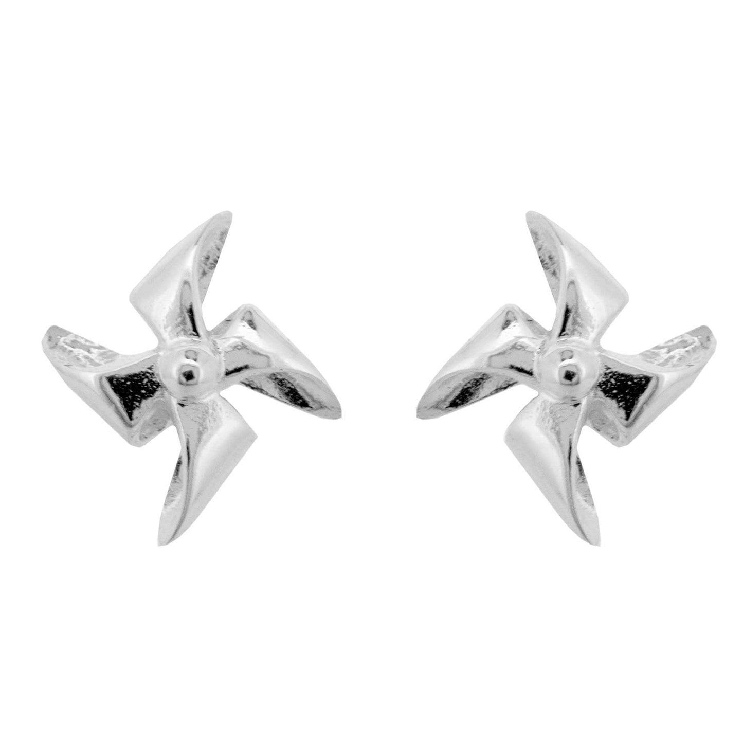 Sunny Days - Sterling Silver Pinwheel Stud Earrings - Twelve Silver Trees