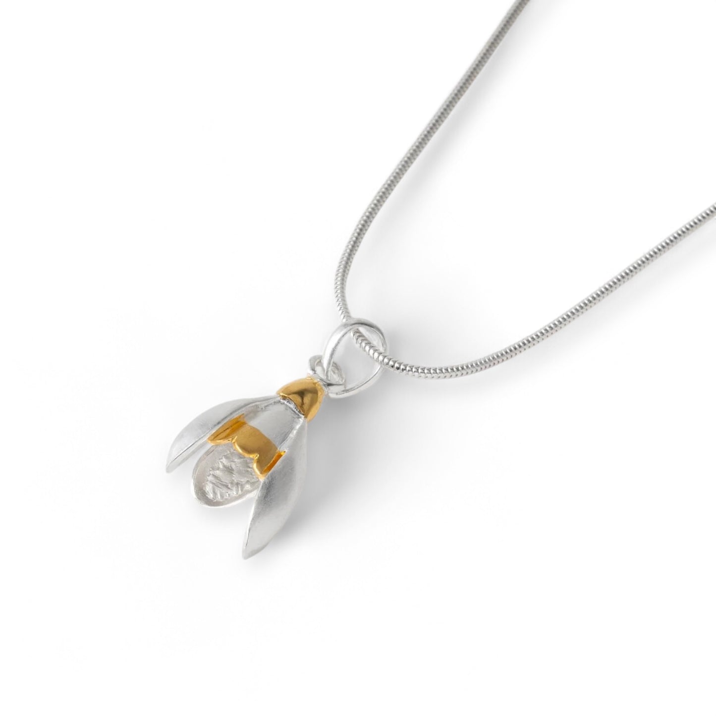 Snowdrop Flower Pendant by Paula Bolton - Twelve Silver Trees