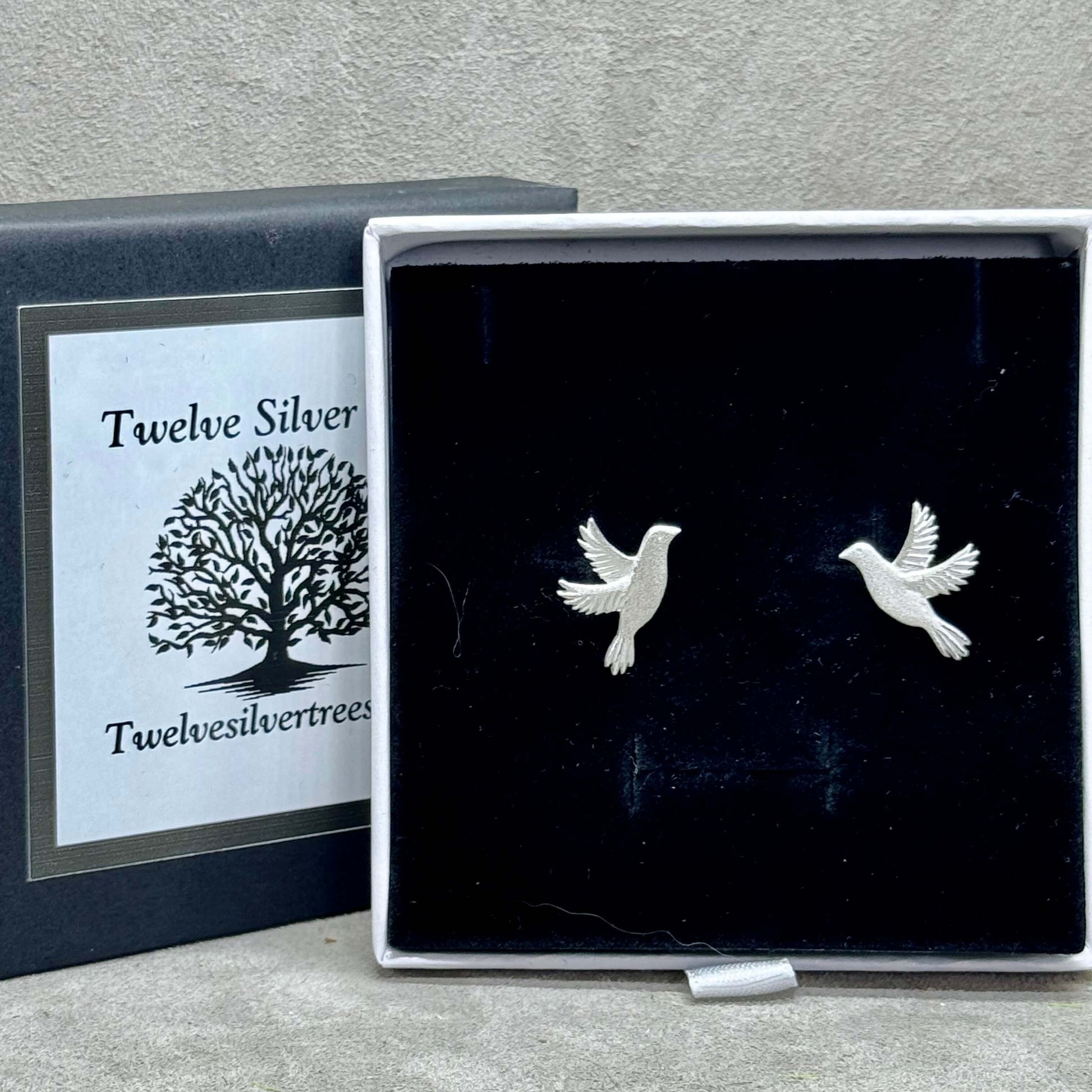 Doves Grace, Sterling Silver Dove Of Peace Earrings - Twelve Silver Trees