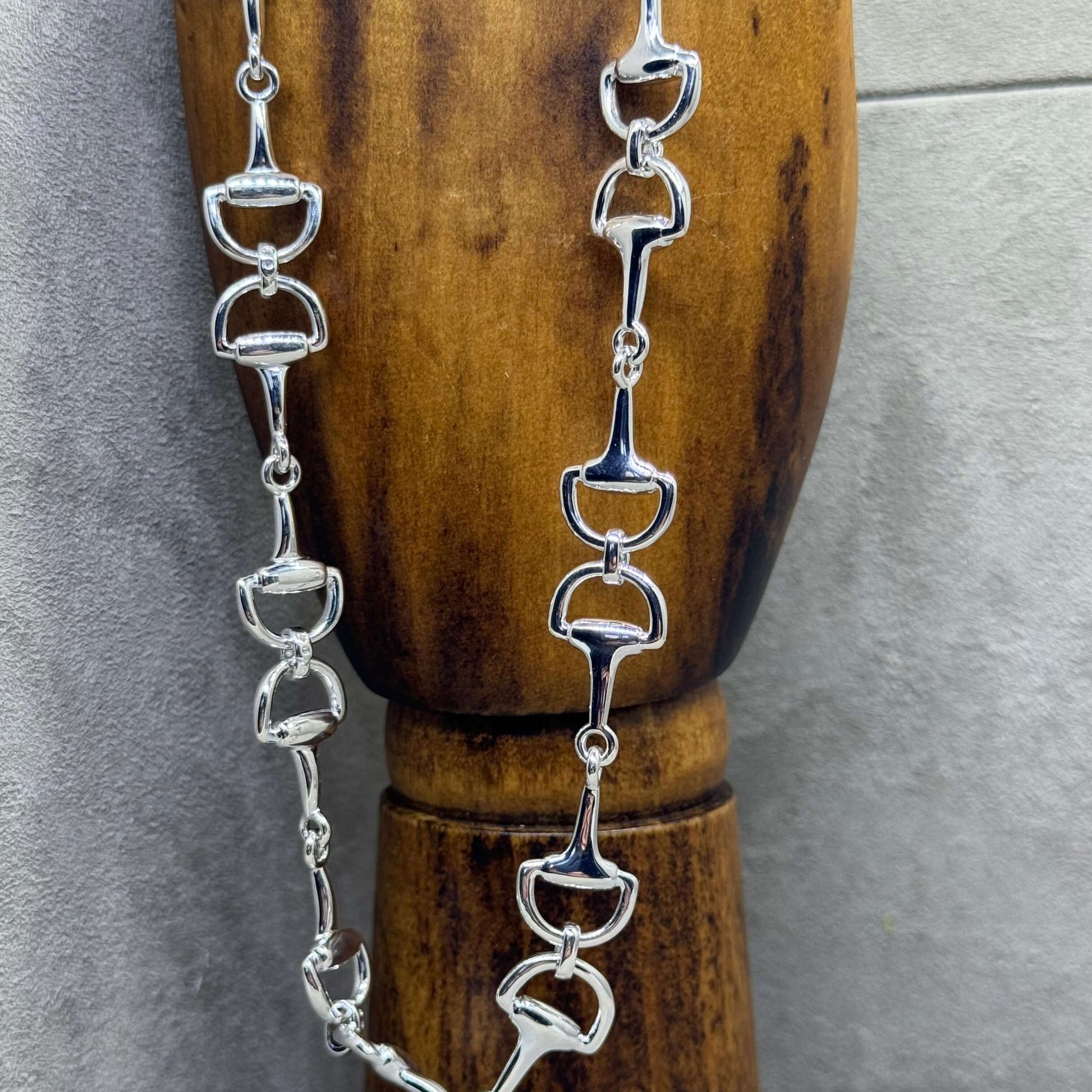 Classic Heavy Weight Snaffle Sterling Silver Necklace - Twelve Silver Trees