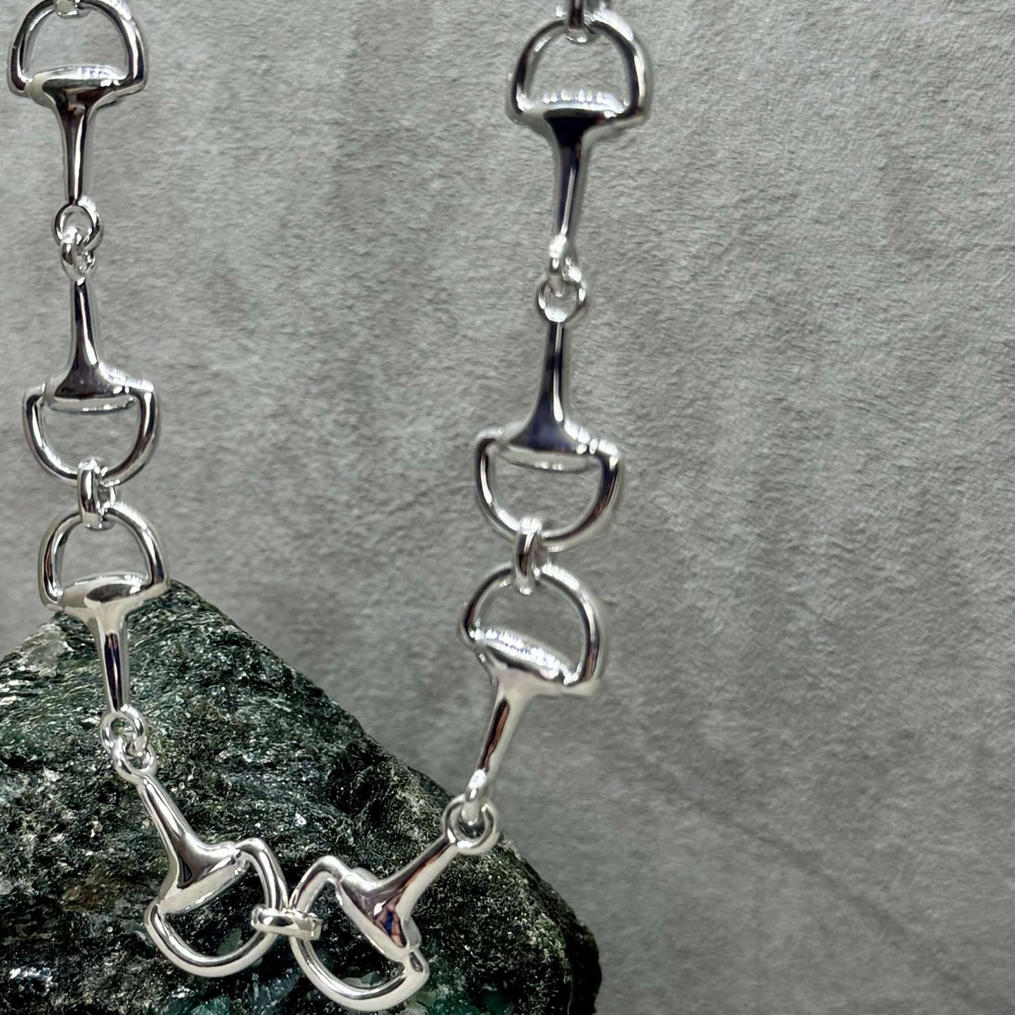 Classic Heavy Weight Snaffle Sterling Silver Necklace - Twelve Silver Trees