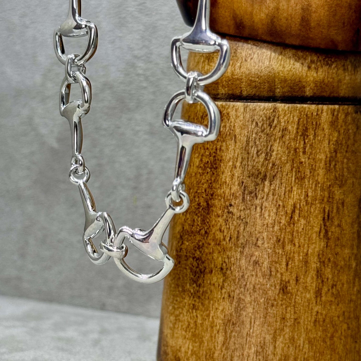 Classic Heavy Weight Snaffle Sterling Silver Necklace - Twelve Silver Trees