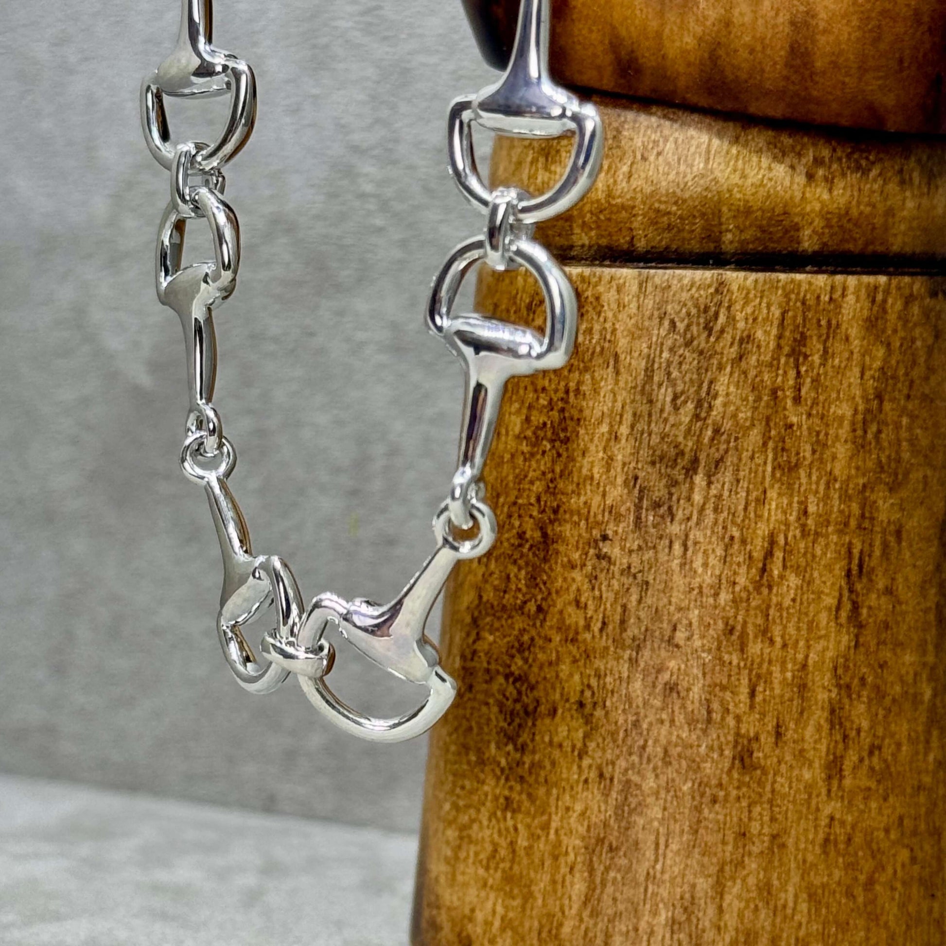 Classic Heavy Weight Snaffle Sterling Silver Necklace - Twelve Silver Trees