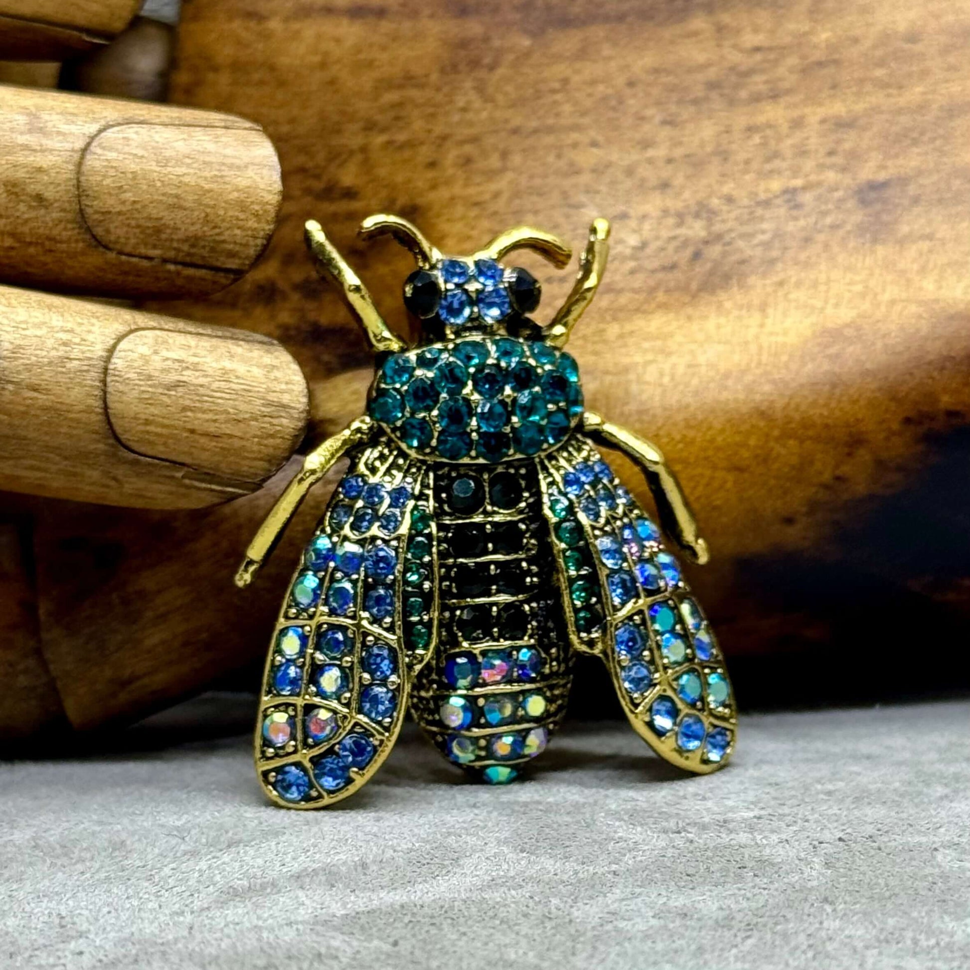 Victorian Inspired Large Fly Brooch - Twelve Silver Trees