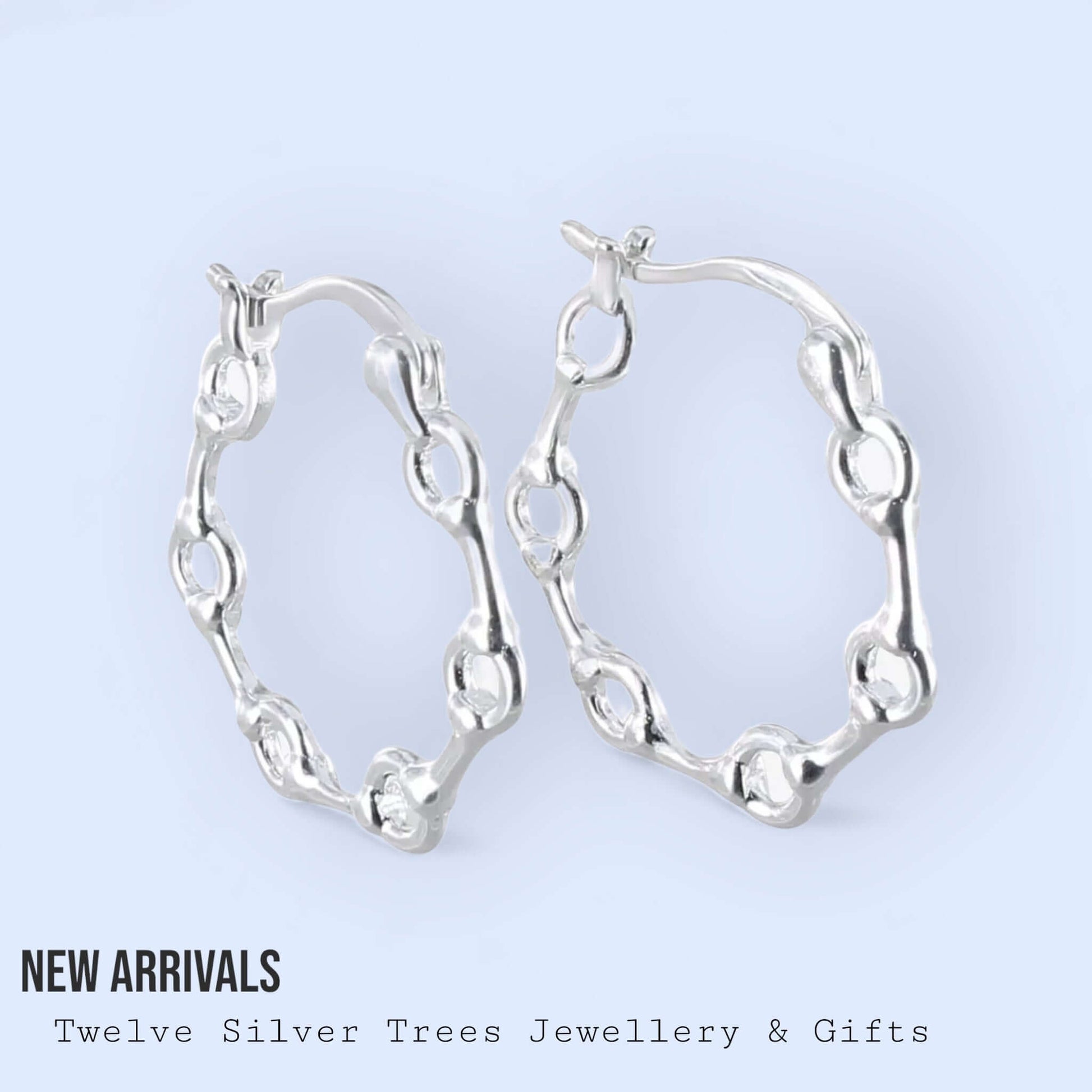 Mini Snaffle Sterling Silver Stud or Hoop Earrings - Twelve Silver Trees