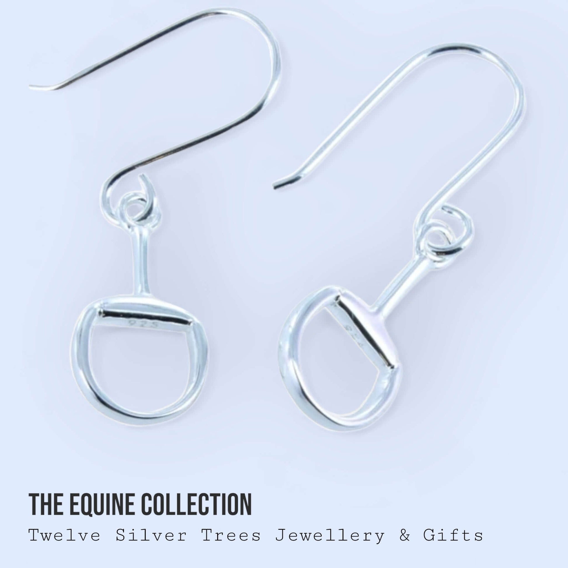 Sterling Silver Snaffle Bit Drop Earrings - Twelve Silver Trees