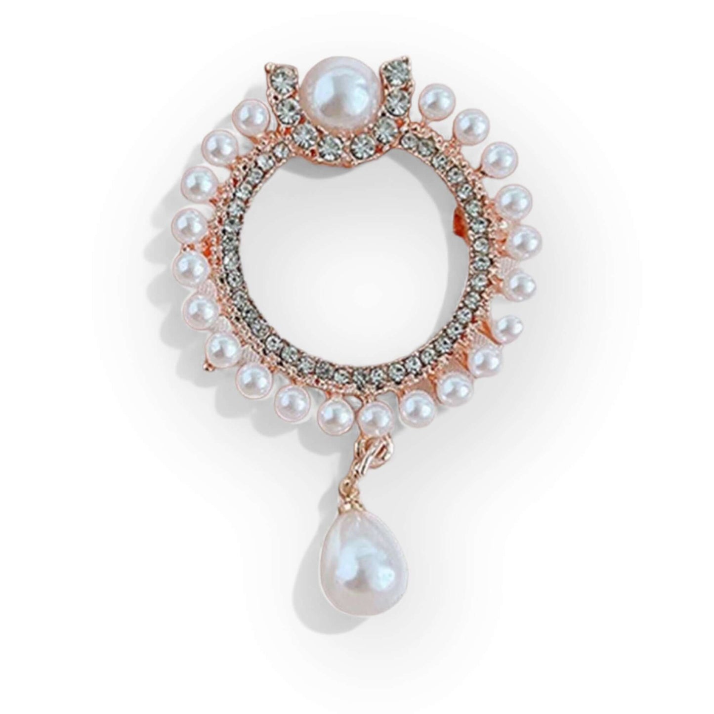 Heritage Style Faux Pearl Wreath Brooch - Twelve Silver Trees