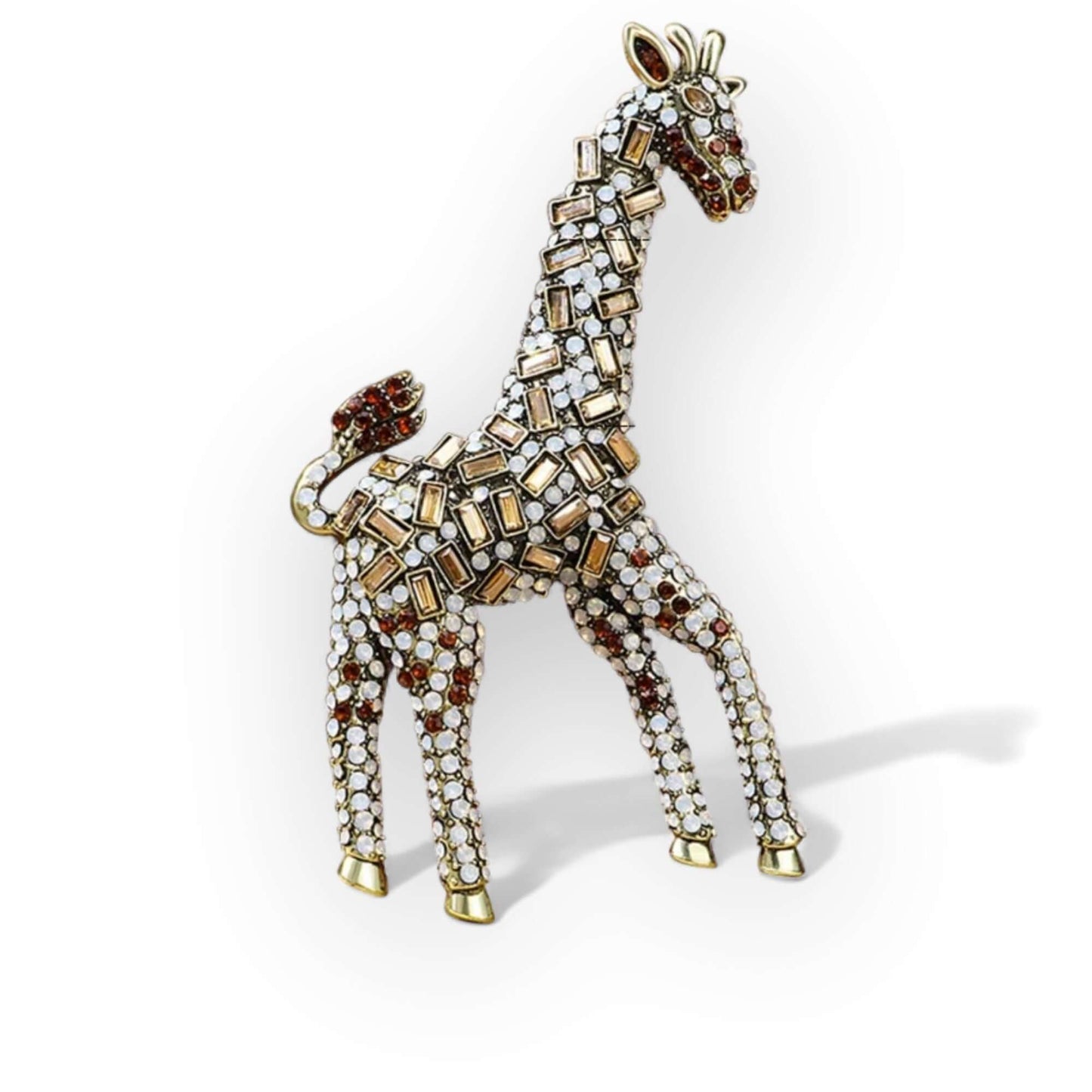 Statement bejewelled Giraffe Brooch - Twelve Silver Trees