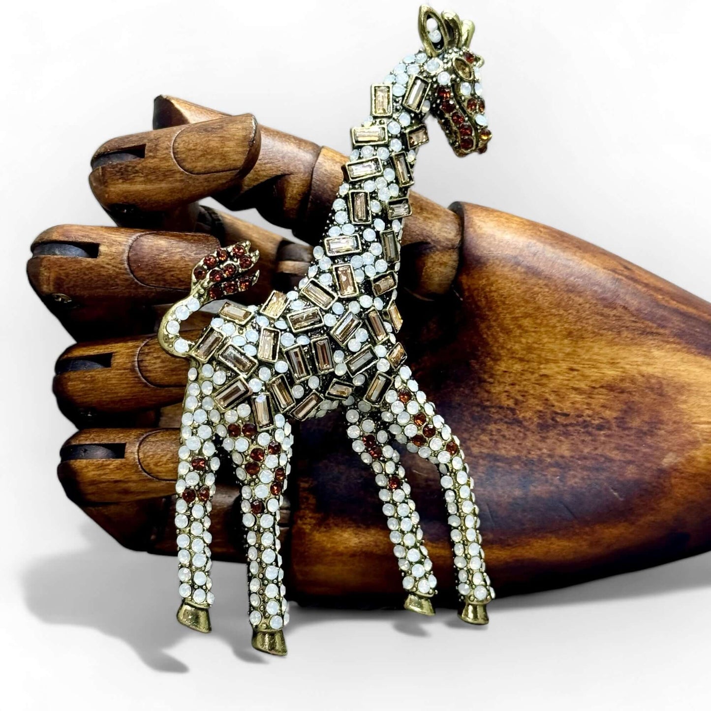 Statement bejewelled Giraffe Brooch - Twelve Silver Trees