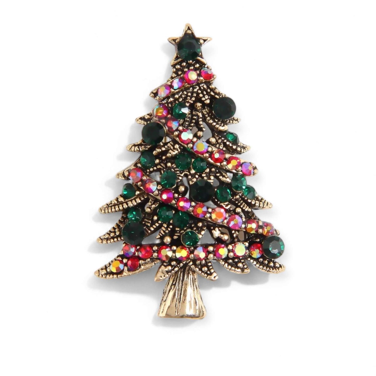 Christmas Tree Festive Brooch / Pendant - Twelve Silver Trees