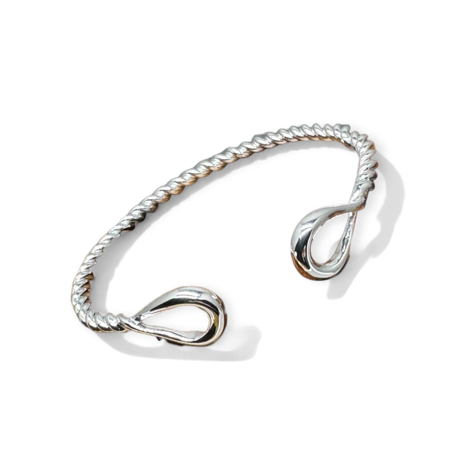 Unisex Sterling Silver Cuff Bangle - The Bawsey Torc - Twelve Silver Trees