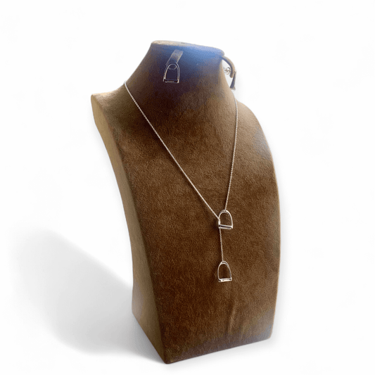 Large Loop Through Stirrup Necklace - Twelve Silver Trees