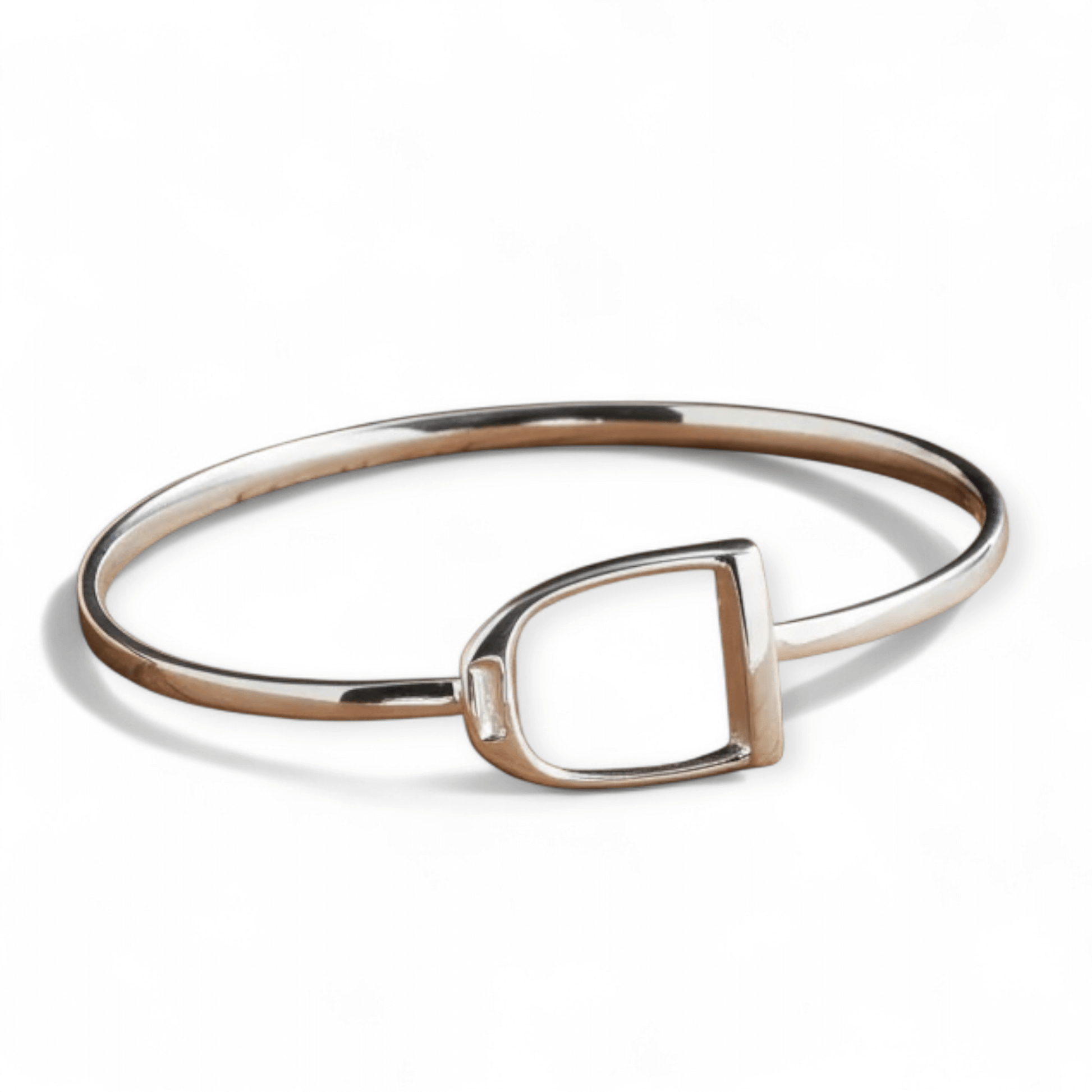 Sterling Silver Stirrup Bangle - Twelve Silver Trees