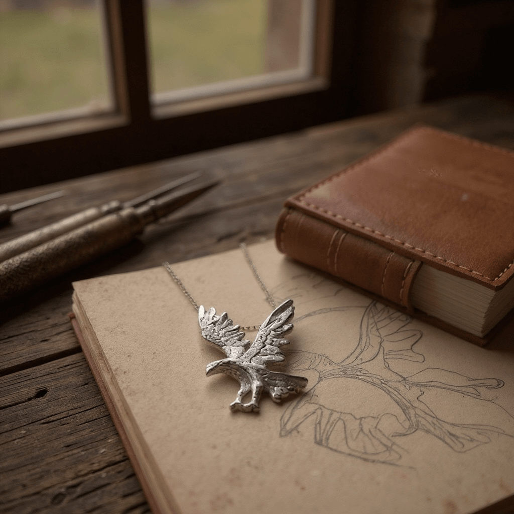 Sterling Silver Eagle Pendant - Twelve Silver Trees