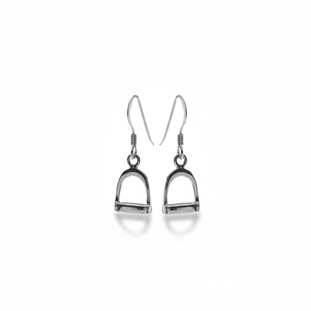 Sterling Silver Stirrup Earrings with Hook Fittings - Twelve Silver Trees
