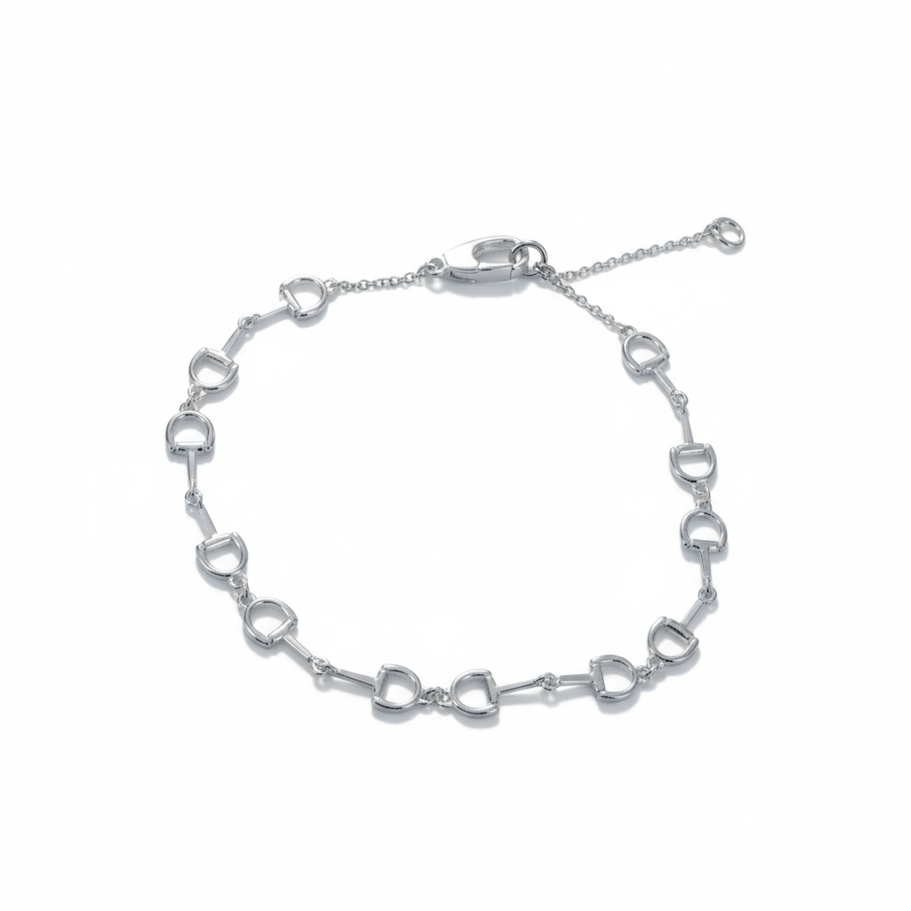 Continuous Snaffle Bracelet In Sterling Silver - Twelve Silver Trees