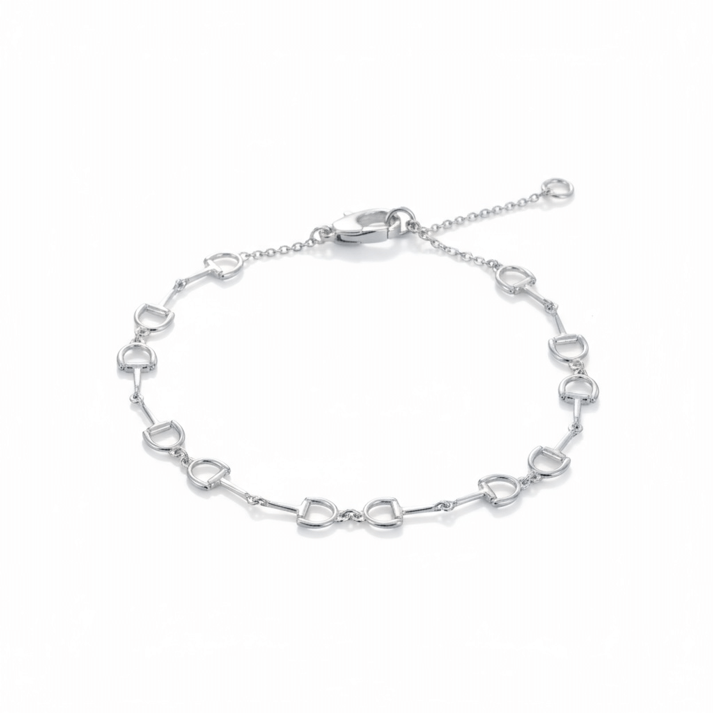 Continuous Snaffle Bracelet In Sterling Silver - Twelve Silver Trees