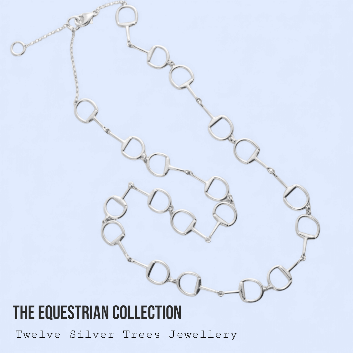 Continuous Snaffle Link Necklace - Large, Sterling Silver - Twelve Silver Trees