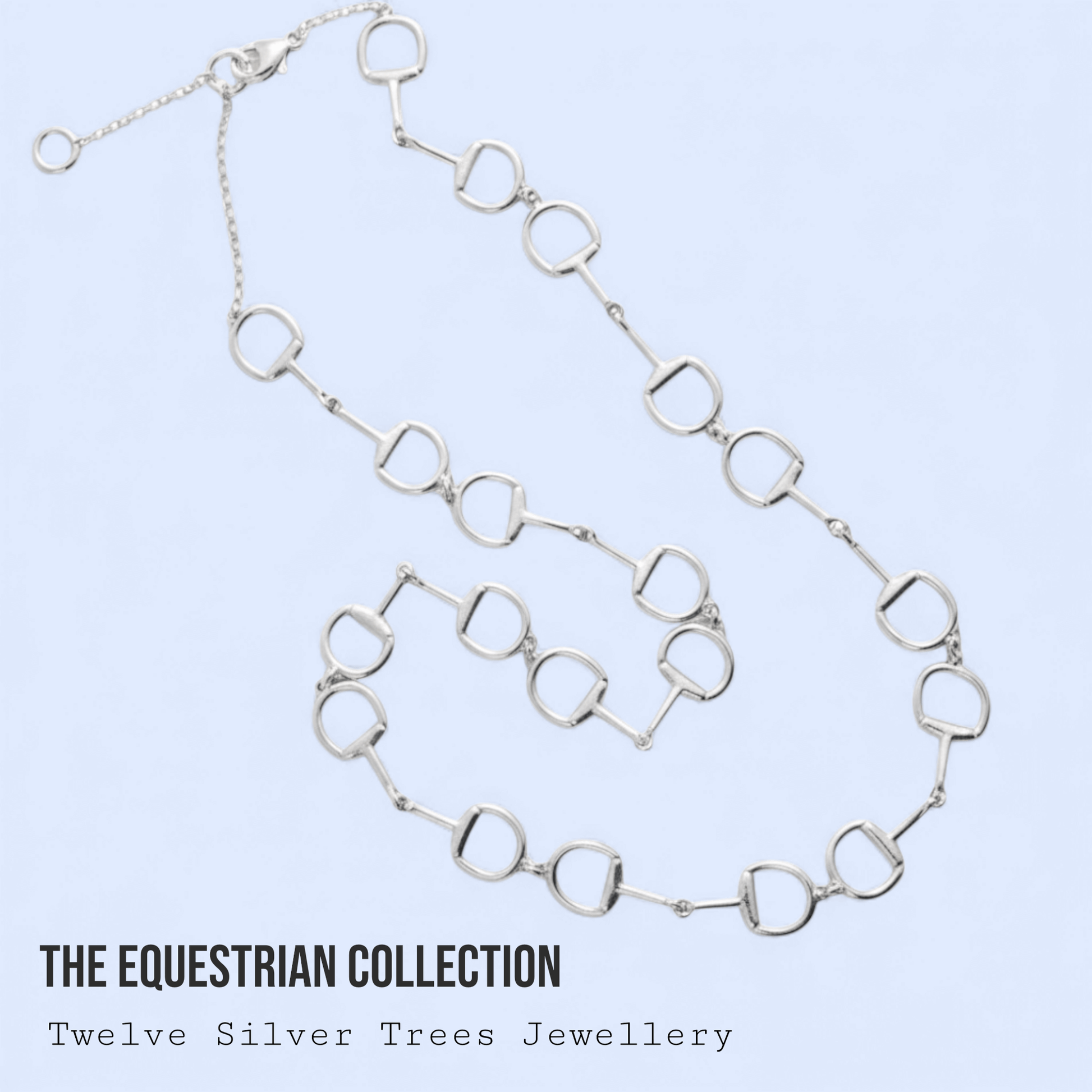 Continuous Snaffle Link Necklace - Large, Sterling Silver - Twelve Silver Trees