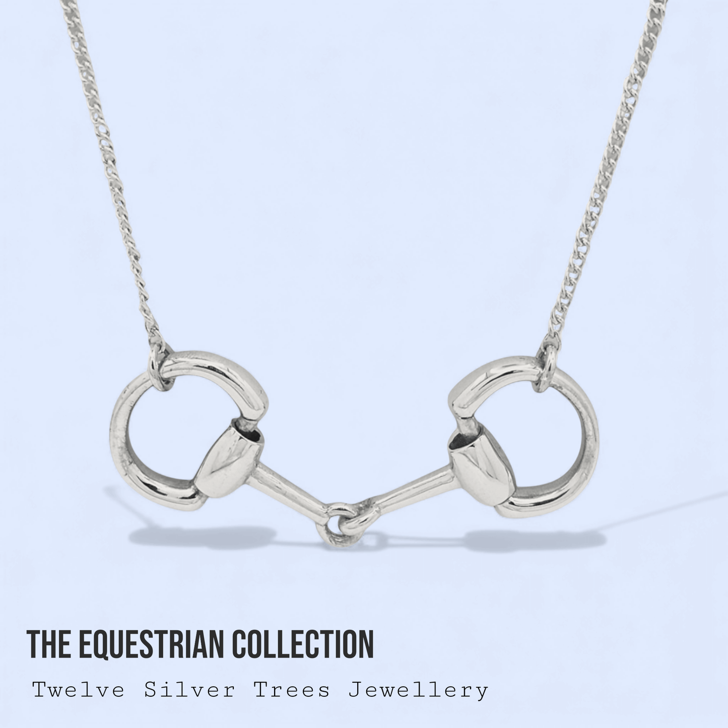 Sterling Silver Classic Eggbutt Snaffle Necklace - Twelve Silver Trees