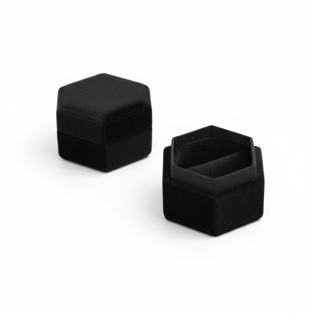 Luxury Velvet Ring / Earring Box - Twelve Silver Trees