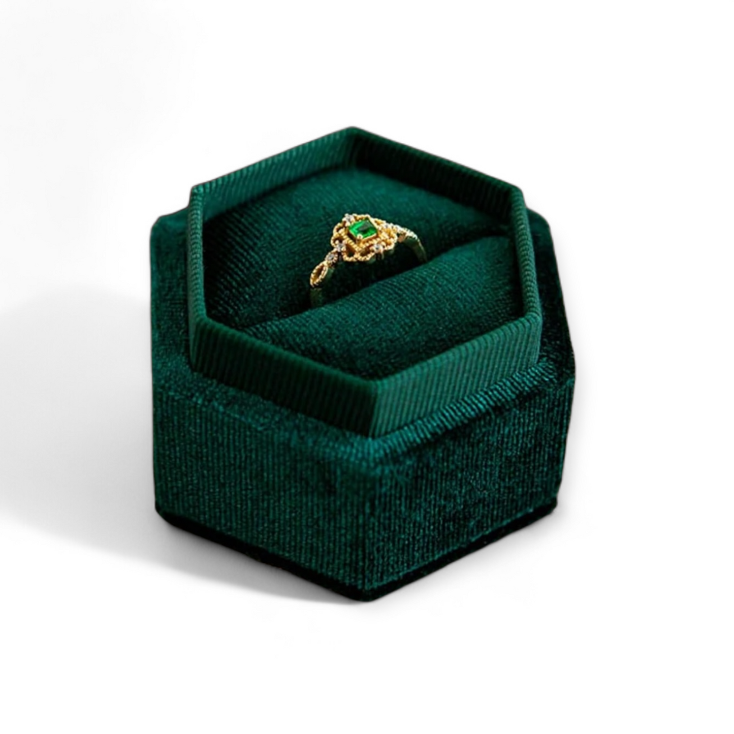 Luxury Velvet Ring / Earring Box - Twelve Silver Trees