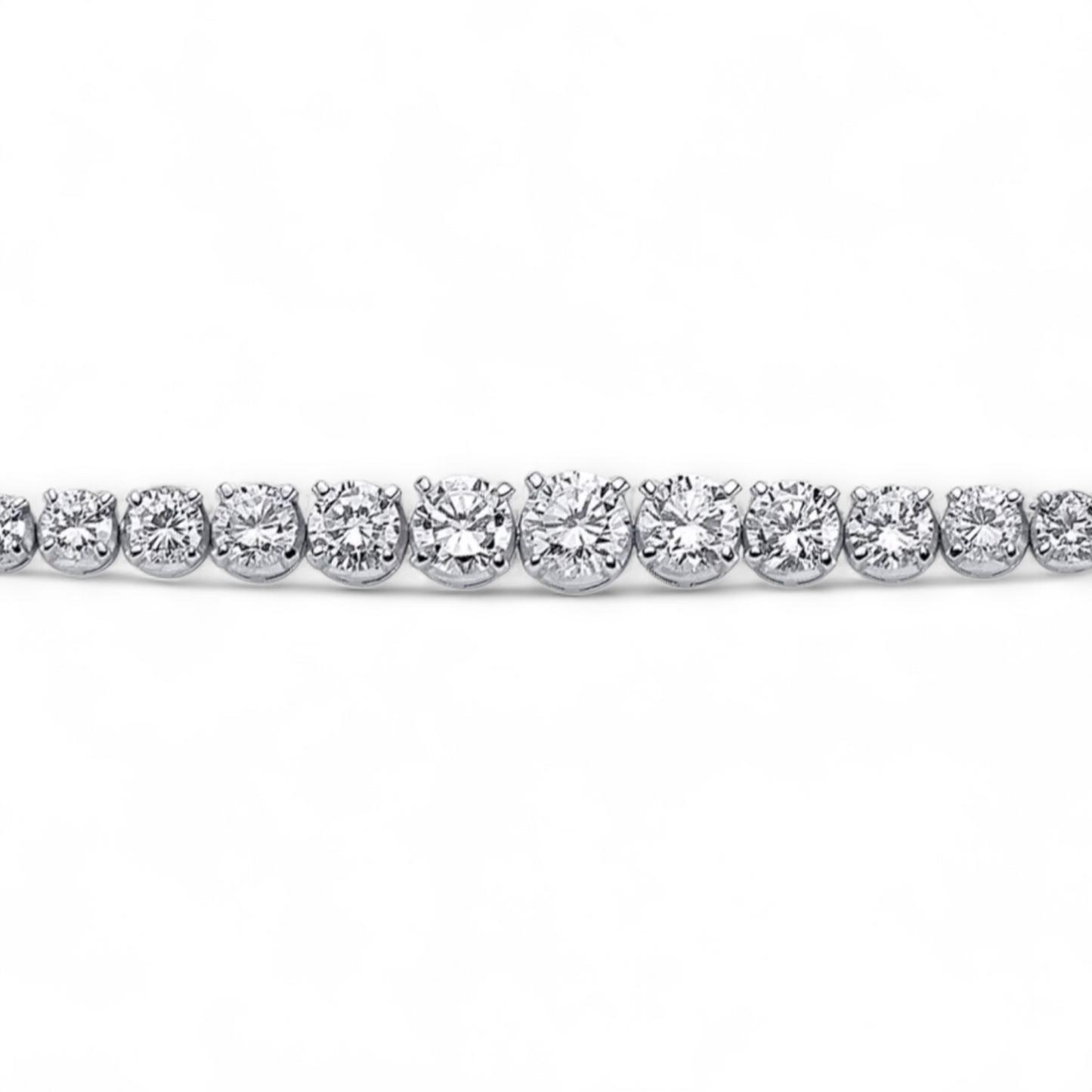 Graduated Sterling Silver Zirconia Tennis Bracelet - Twelve Silver Trees
