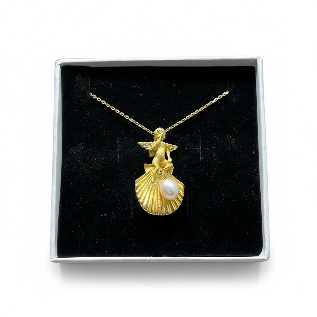 Renaissance Style Cherub Pendant, Brooch in Sterling Silver - Twelve Silver Trees